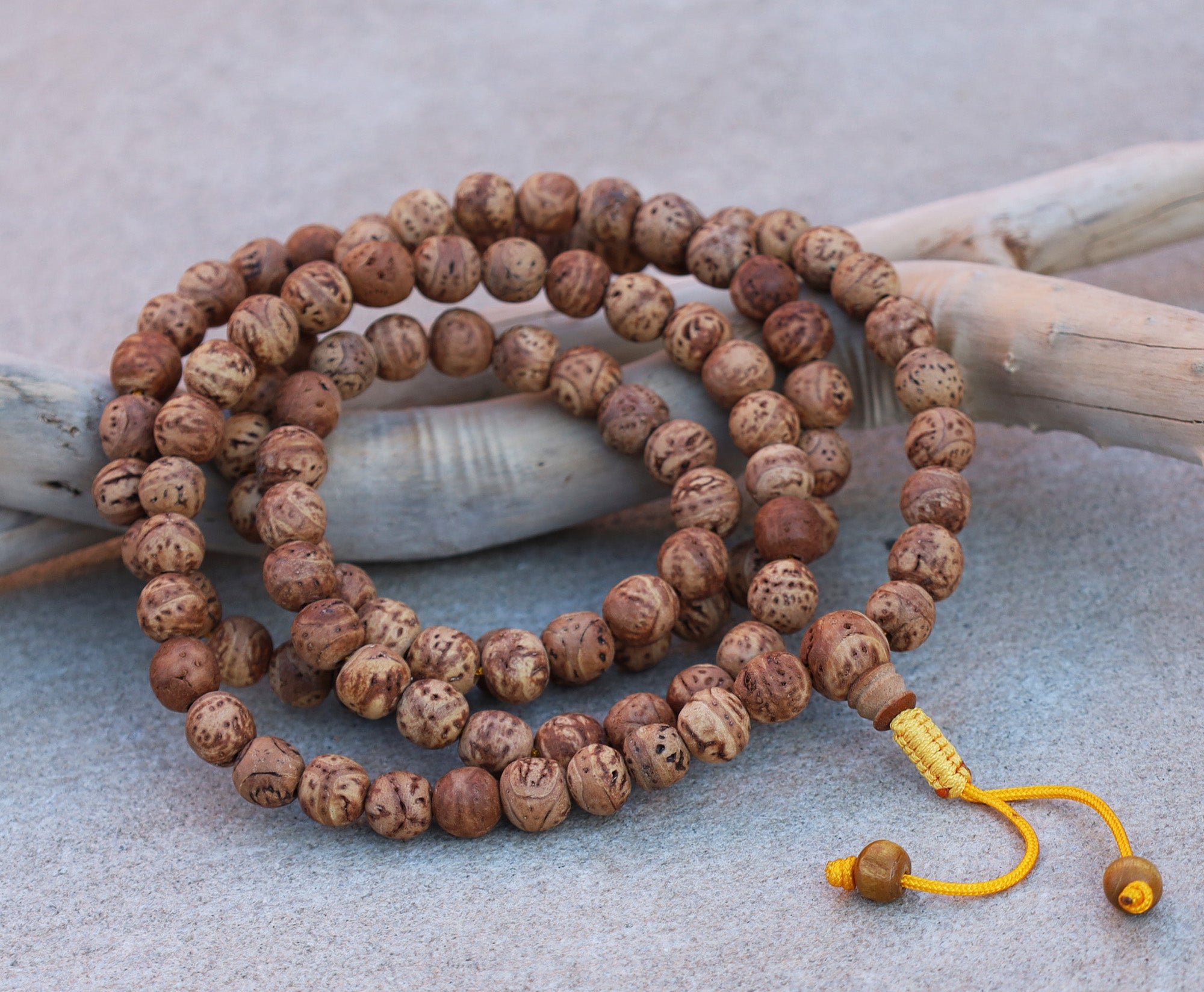 Natural Genuine Bodhi Seed Prayer Mala 108 Beads - DharmaObjects