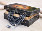 Labradorite 108 Bead Meditation Mala | Om Mani Padme Hum Prayer Beads | Buddhist Gemstone Japa Mala | Yoga Spiritual Necklace Gift - DharmaObjects