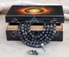 Labradorite 108 Bead Meditation Mala | Om Mani Padme Hum Prayer Beads | Buddhist Gemstone Japa Mala | Yoga Spiritual Necklace Gift - DharmaObjects