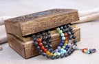 Labradorite Chakra 108 Bead Meditation Mala | Tibetan Gemstone Prayer Beads | Yoga Healing Japa Mala | Buddha Spiritual Necklace - DharmaObjects