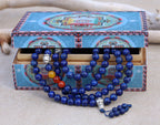 Lapis Lazuli Chakra 108 Bead Meditation Mala Necklace | Om Mani Padme Hum Prayer Beads | Buddhist Mala | Yoga Jewelry | Crystal Spiritual Gift - DharmaObjects