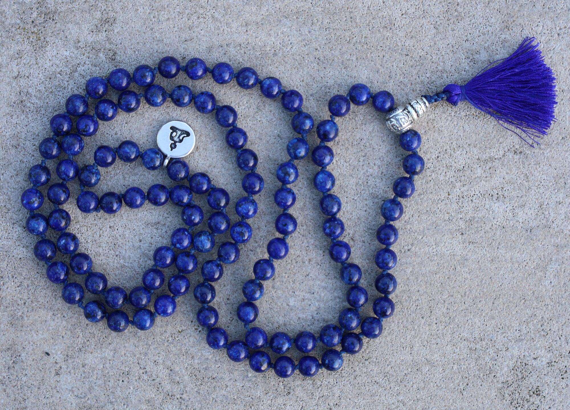 Gemstone Buddha Charm 108 Beads Mala With Box - DharmaObjects