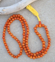 Tibetan 108 Beads Faux Amber Meditation Mala / Prayer Beads / Rosary