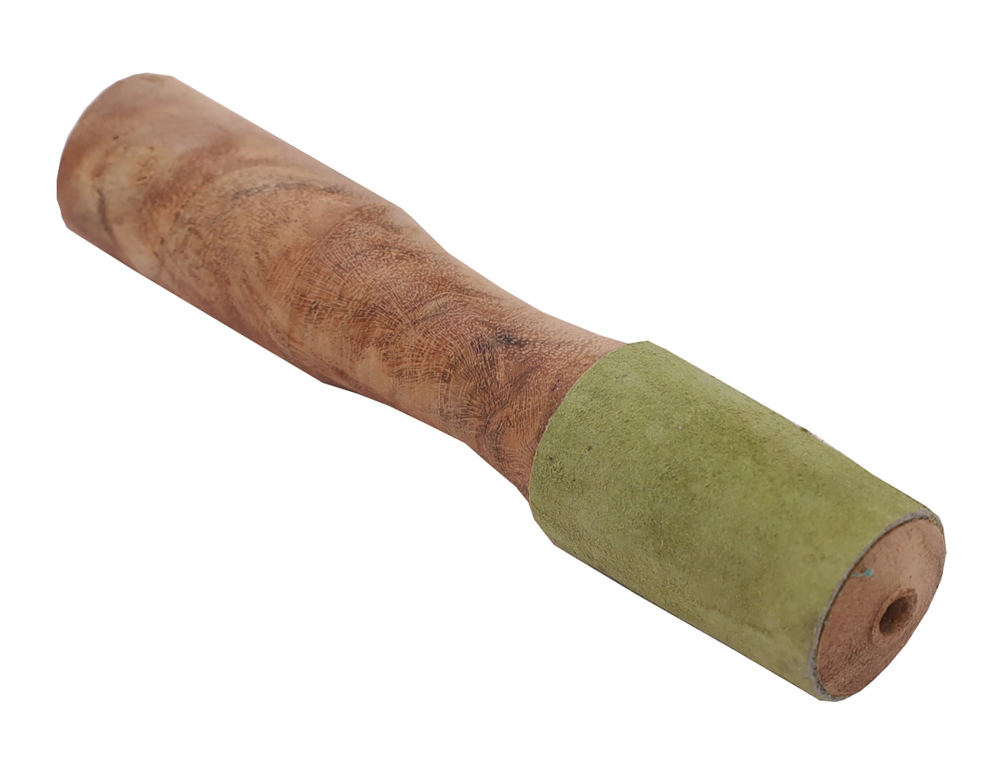 Tibetan Hard Wood Easy Play Singing Bowl Leather-Wrapped Striker, Mallet - DharmaObjects