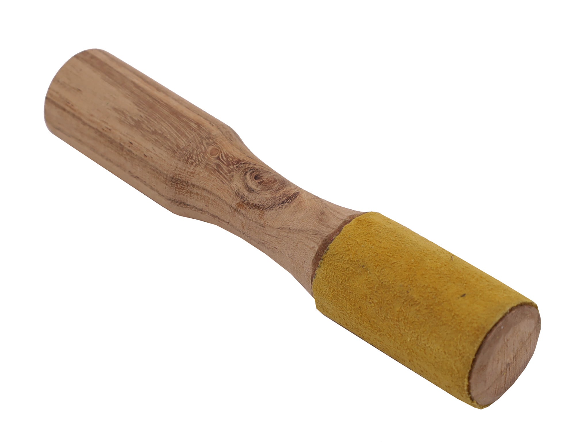 Tibetan Hard Wood Easy Play Singing Bowl Leather-Wrapped Striker, Mallet - DharmaObjects