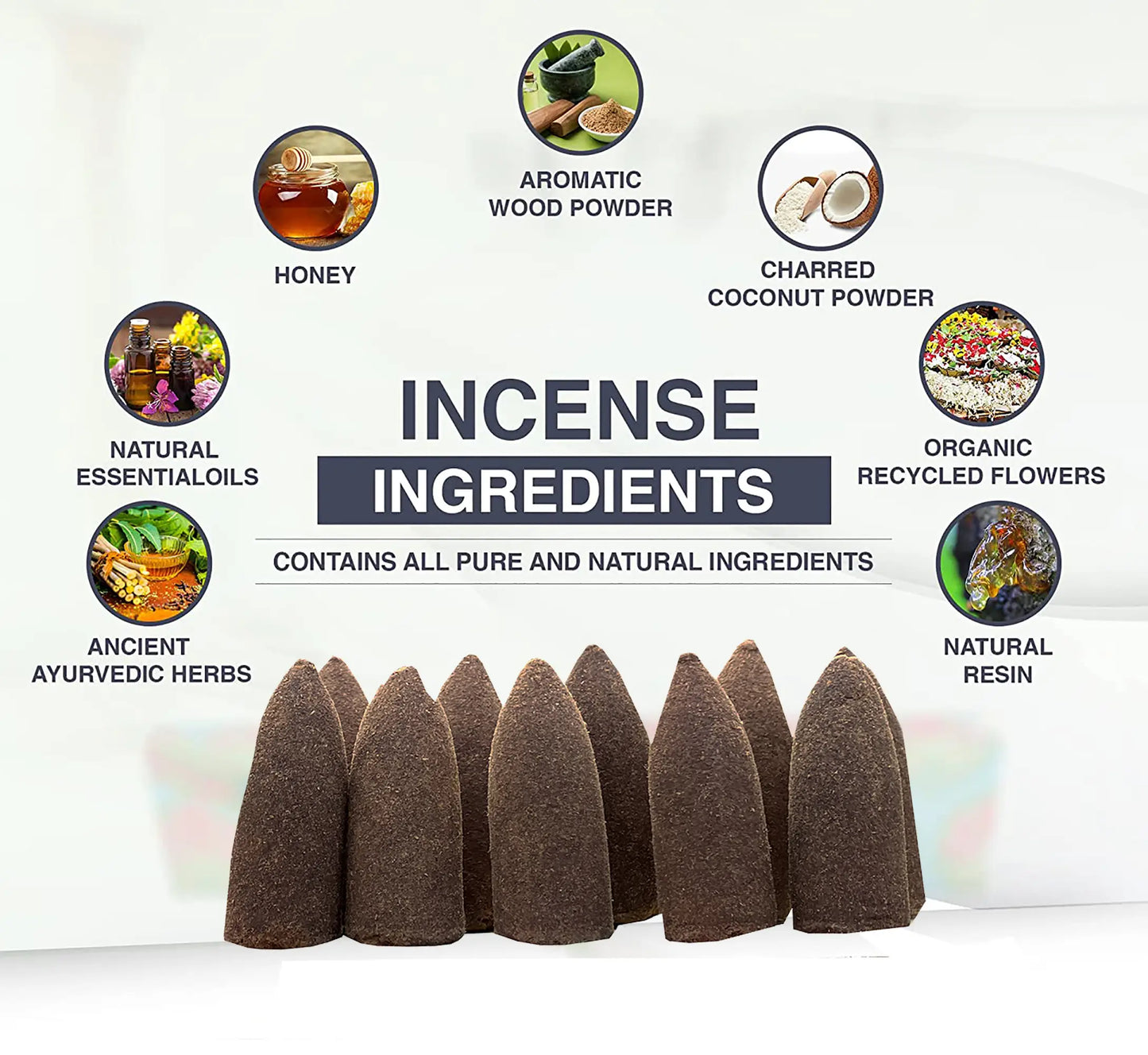 Namaste India Premium Backflow Cone Incense Gift Pack 6 Box