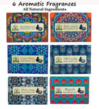 Namaste India Premium Backflow Cone Incense Gift Pack 6 Box - DharmaObjects