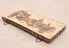 Tibetan Hand Carved Wooden Om Mani Padme Hum Mantra Plaque Wall Decoration - DharmaObjects