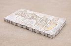 Tibetan Hand Carved Wooden Om Mani Padme Hum Mantra Plaque Wall Decoration - DharmaObjects