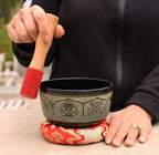 Handcrafted Tibetan Meditation Singing Bowl Set | Etched Sound Bowl for Yoga, Reiki & Mindfulness - DharmaObjects