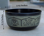 Handcrafted Tibetan Meditation Singing Bowl Set | Etched Sound Bowl for Yoga, Reiki & Mindfulness - DharmaObjects