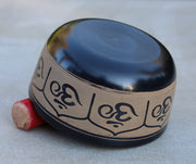 Tibetan Singing Bowl Complete Set Hindu Yoga OM With Mallet and Cushion ~ For Meditation, Chakra Healing, Prayer, Yoga