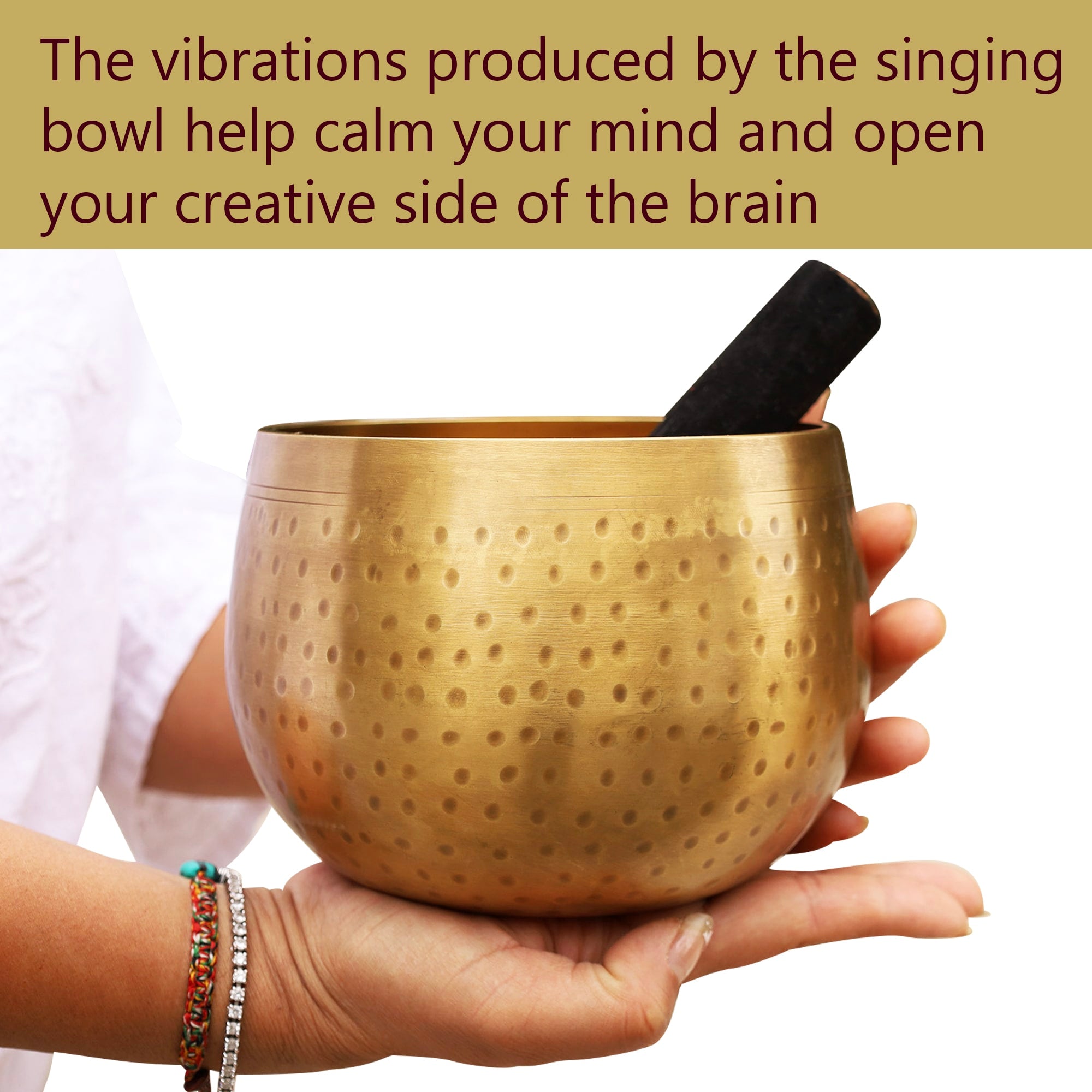 Tibetan 5.5" Pro Deep Meditation Singing Bowl Complete Set ~ Yoga, Mindfulness, Spiritual & Chakra Healing ~ - DharmaObjects