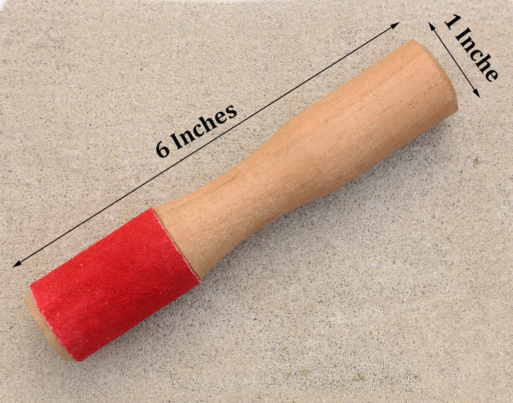 Tibetan Hand Carved Easy Play Suede 2 In 1 Wooden Singing Bowl Striker Beater Mallet