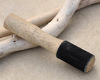 Tibetan Hand Carved Easy Play Suede 2 In 1 Wooden Singing Bowl Striker Beater Mallet