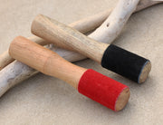 Tibetan Hand Carved Easy Play Suede 2 In 1 Wooden Singing Bowl Striker Beater Mallet