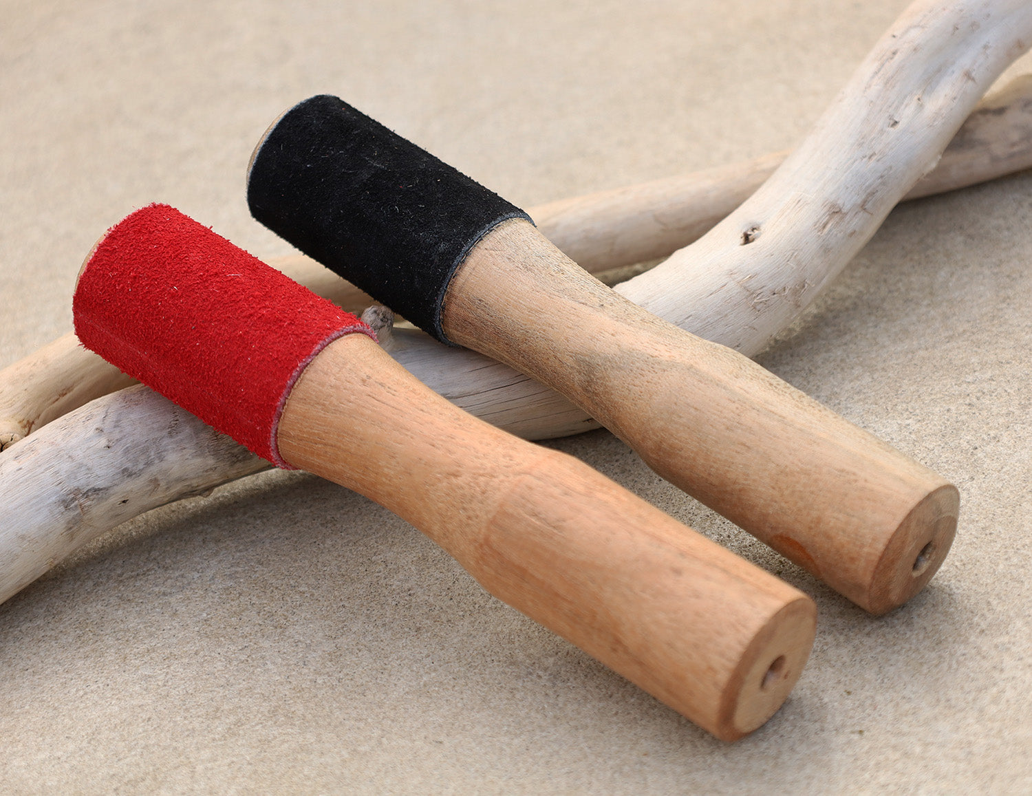 Tibetan Hand Carved Easy Play Suede 2 In 1 Wooden Singing Bowl Striker Beater Mallet