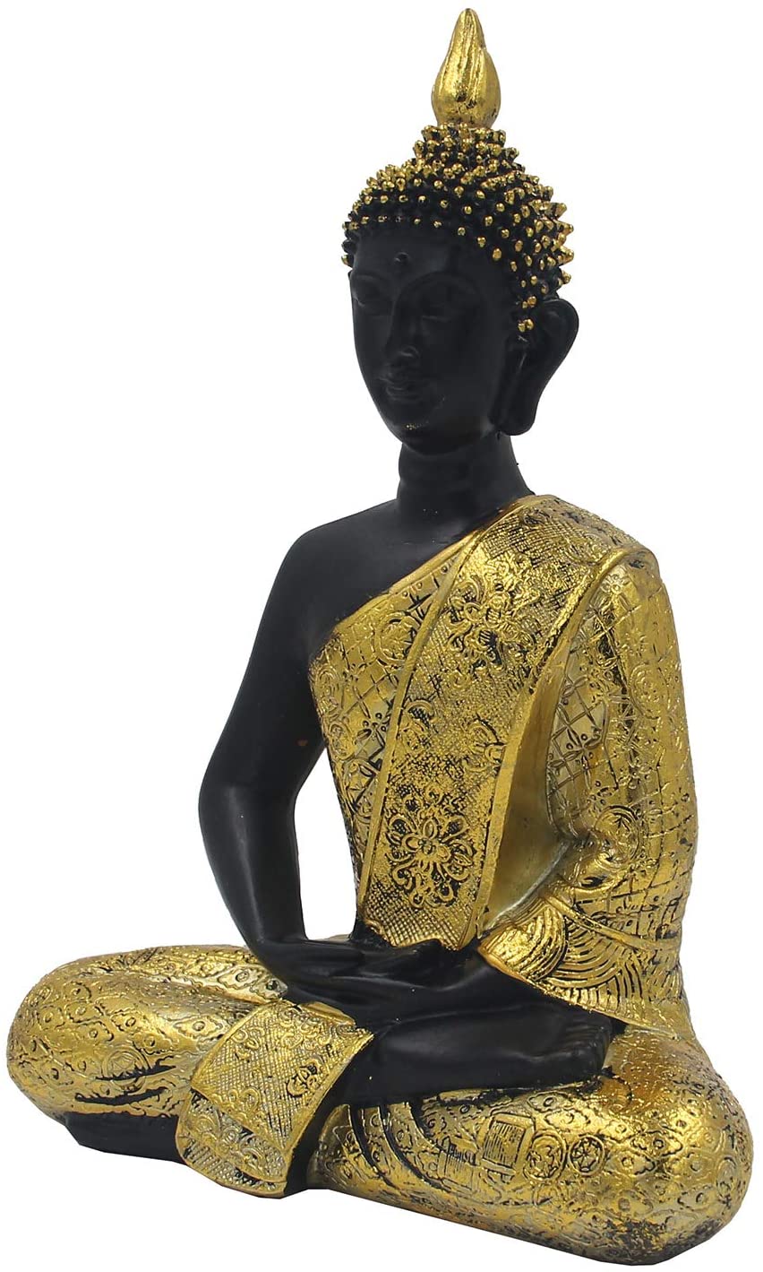 Thai Buddha Meditating Peace Harmony Statue 11” Tall - DharmaObjects