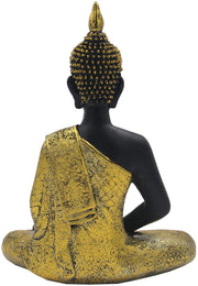 Thai Buddha Meditating Peace Harmony Statue 11” Tall