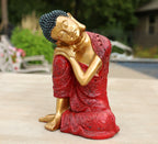 Napping Buddha Statue Asian Art Decor Cold Cast - DharmaObjects