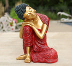Napping Buddha Statue Asian Art Decor Cold Cast - DharmaObjects