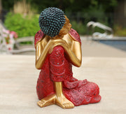 Napping Buddha Statue Asian Art Decor Cold Cast