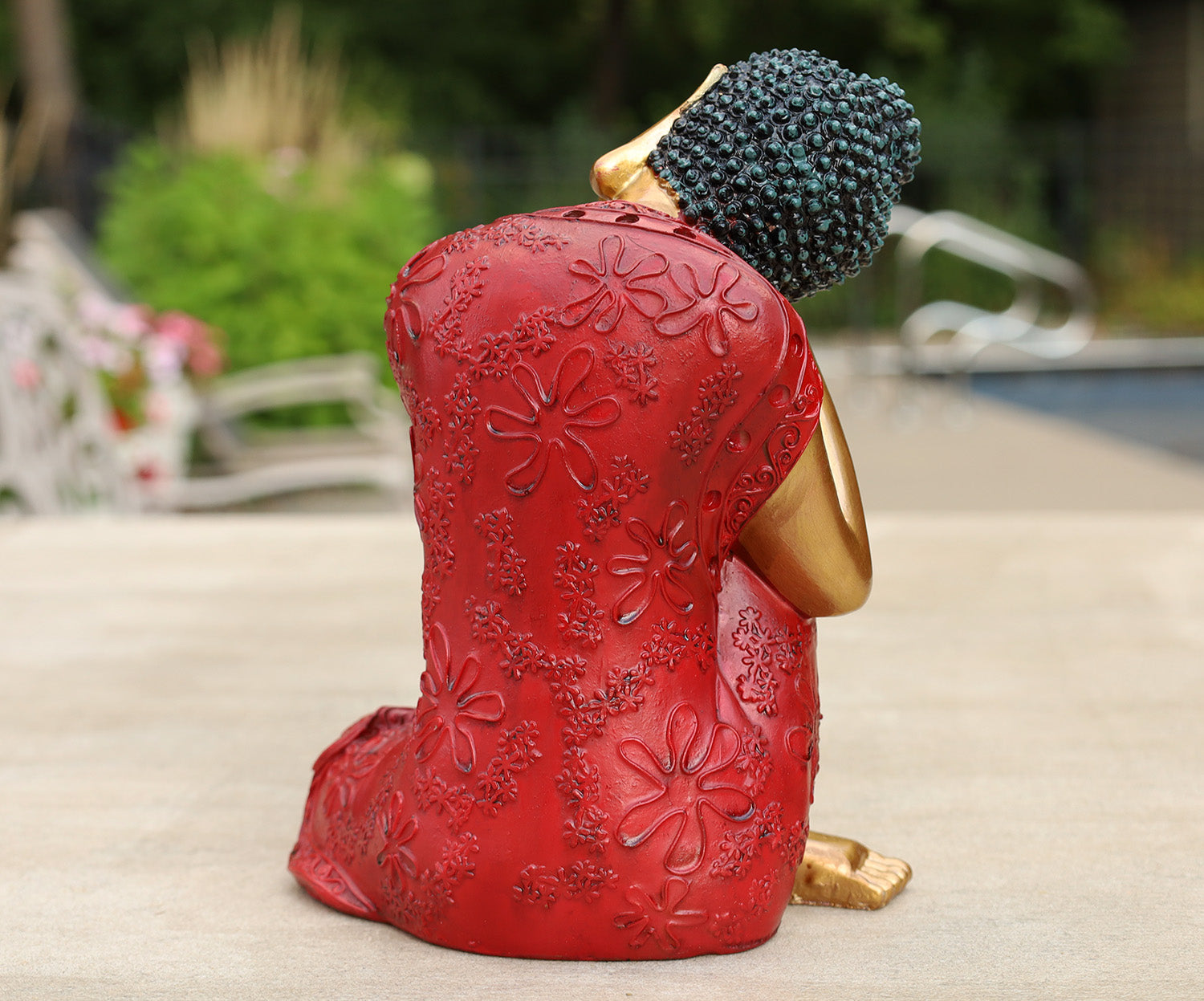 Napping Buddha Statue Asian Art Decor Cold Cast - DharmaObjects