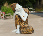 Napping Buddha Statue Asian Art Decor Cold Cast - DharmaObjects