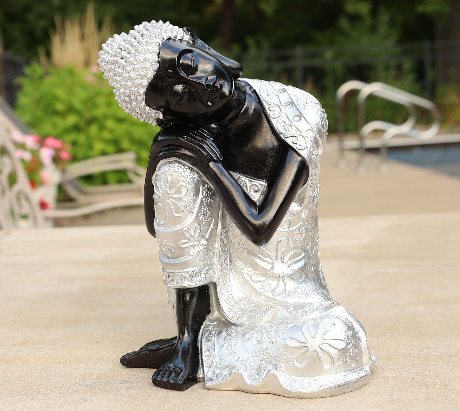 Napping Buddha Statue Asian Art Decor Cold Cast - DharmaObjects