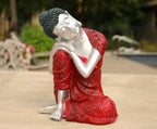 Napping Buddha Statue Asian Art Decor Cold Cast - DharmaObjects