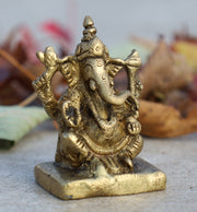 Ganesh Ganesha Statue Hindu Elephant God of Success Solid Brass