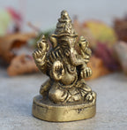 Ganesh Ganesha Ganpati Statue Hindu Elephant God of Success Solid Brass - DharmaObjects