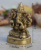Ganesh Ganesha Ganpati Statue Hindu Elephant God of Success Solid Brass - DharmaObjects