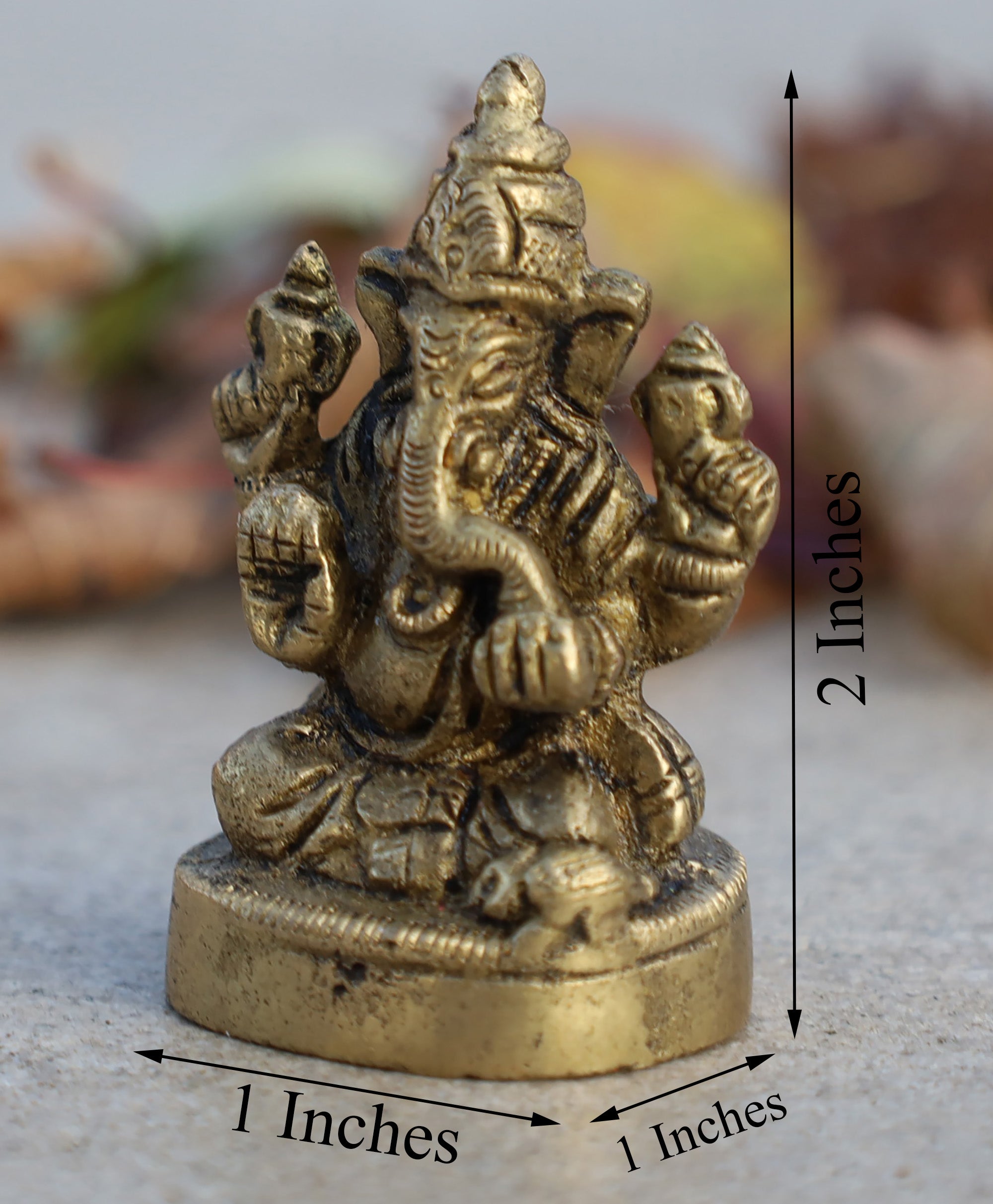 Ganesh Ganesha Ganpati Statue Hindu Elephant God of Success Solid Brass - DharmaObjects
