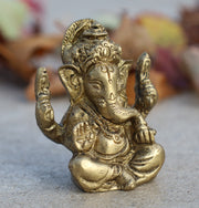 Ganesh Ganesha Statue Hindu Elephant God of Success Solid Brass