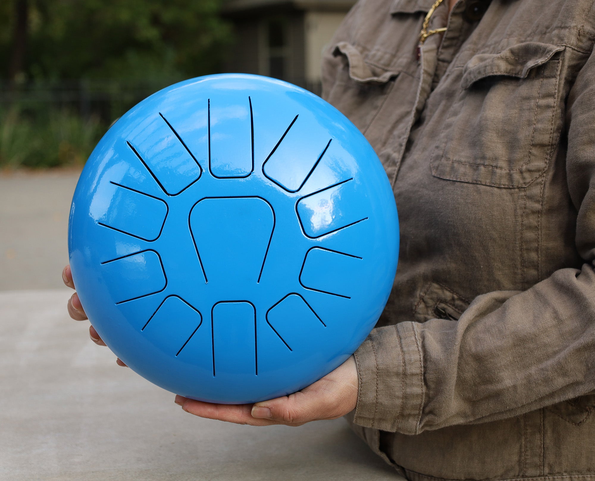 Steel Tongue Drum 11 Notes 10 Inches Tank Drum, Handpan Drum, Chakra Drum, Percussion with Padded Travel Bag and Mallets