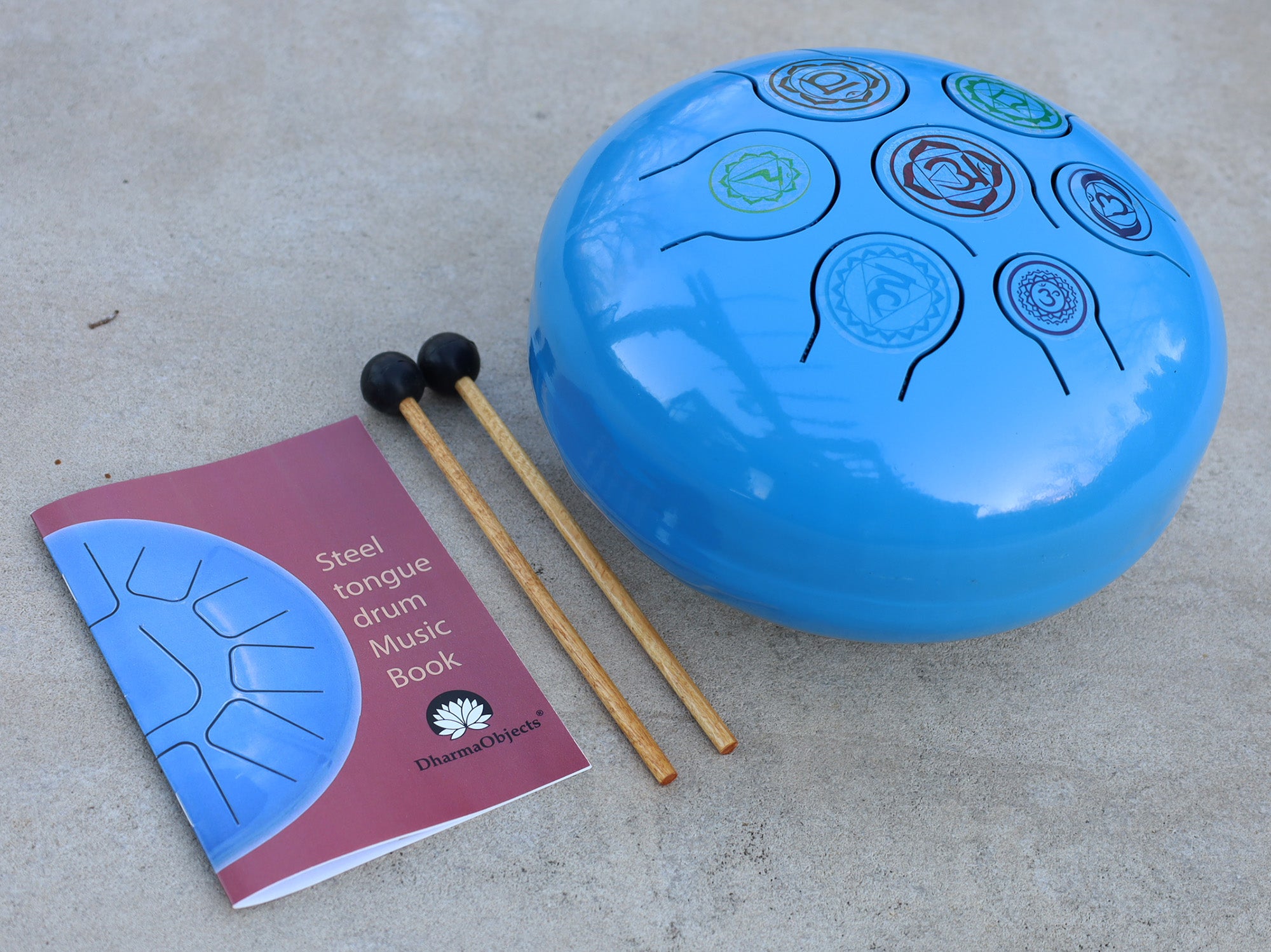 Chakra Steel Tongue Drum 10 Inches Tank Drum, Handpan Drum, Percussion with Padded Travel Bag and Mallets