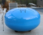Chakra Steel Tongue Drum 10 Inches Tank Drum, Handpan Drum, Percussion with Padded Travel Bag and Mallets