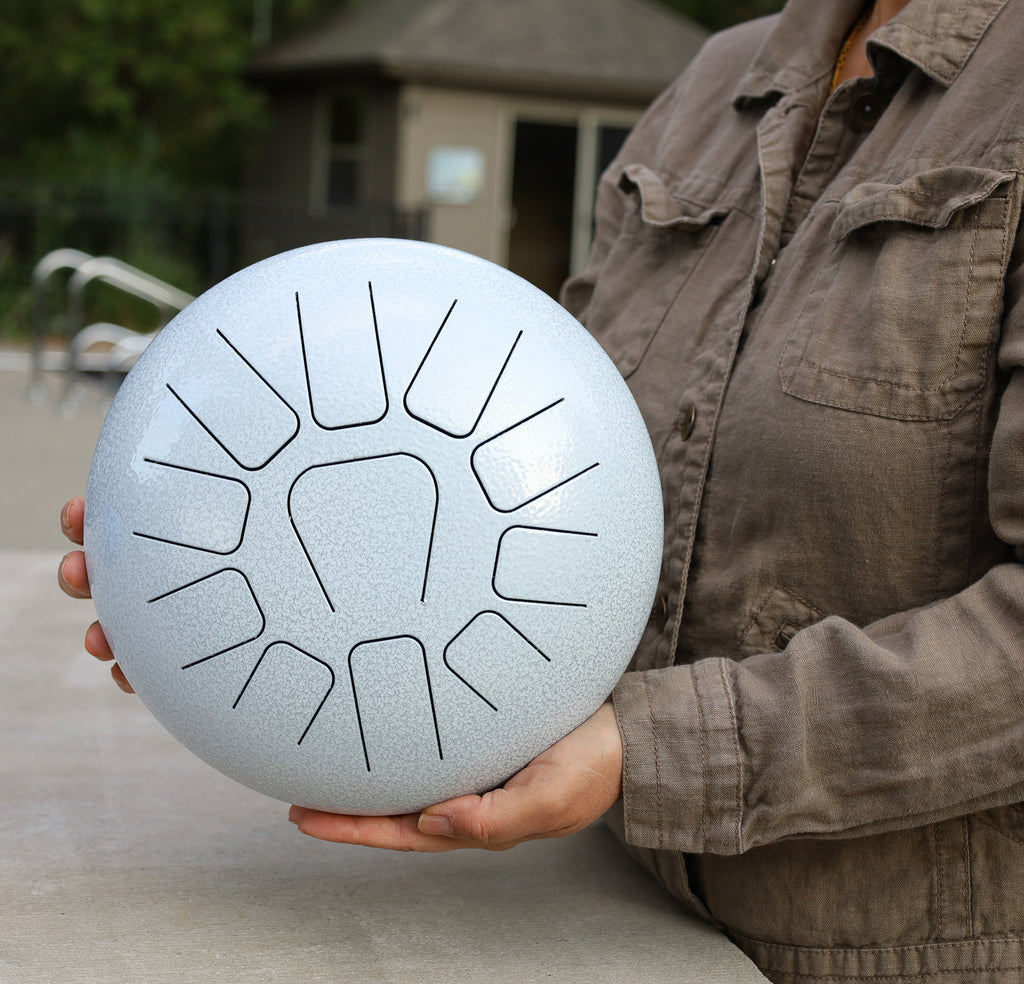 Steel Tongue Drum 11 Notes 10 Inches Tank Drum, Handpan Drum, Chakra Drum, Percussion with Padded Travel Bag and Mallets