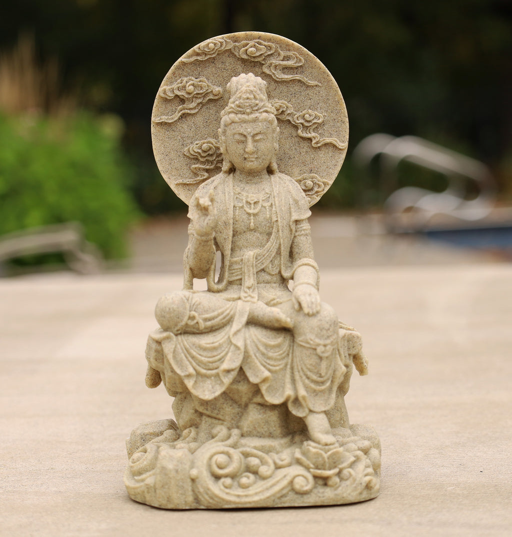 Kuan Yin Quan Yin Statue Female Buddha Blessing 8 Inches Tall - DharmaObjects