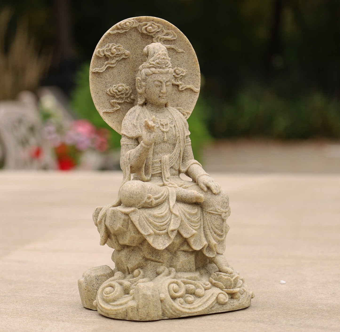 Kuan Yin Quan Yin Statue Female Buddha Blessing 8 Inches Tall
