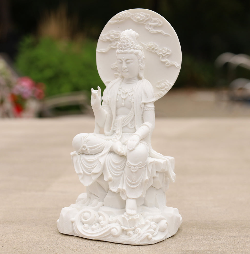 Kuan Yin Quan Yin Statue Female Buddha Blessing 8 Inches Tall - DharmaObjects