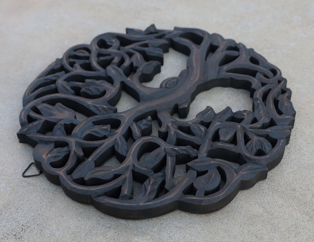 Handcrafted Wooden Celtic Tree of Life Wall Decor Hanging Art - DharmaObjects