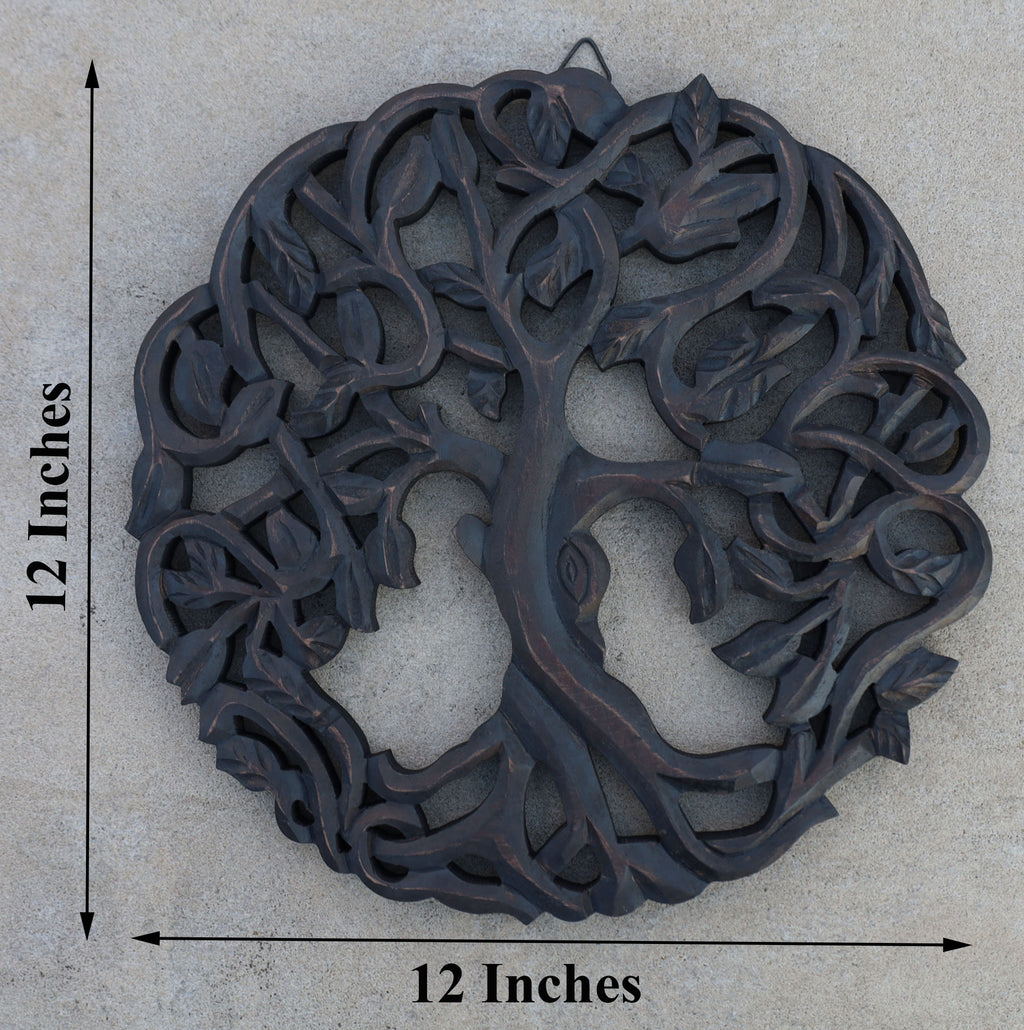 Handcrafted Wooden Celtic Tree of Life Wall Decor Hanging Art - DharmaObjects