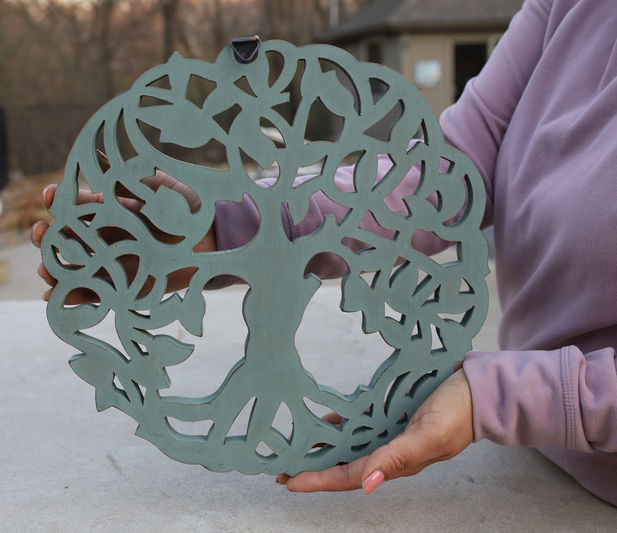 Handcrafted Wooden Celtic Tree of Life Wall Decor Hanging Art - DharmaObjects