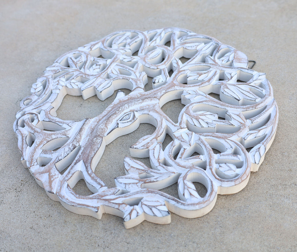 Handcrafted Wooden Celtic Tree of Life Wall Decor Hanging Art - DharmaObjects