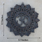 Handcrafted Wooden Om Wall Decor Hanging Art - DharmaObjects