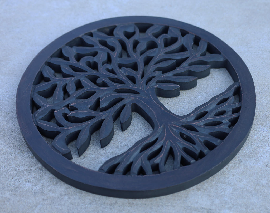 Handcrafted Wooden Tree of Life Wall Decor Hanging Art - DharmaObjects