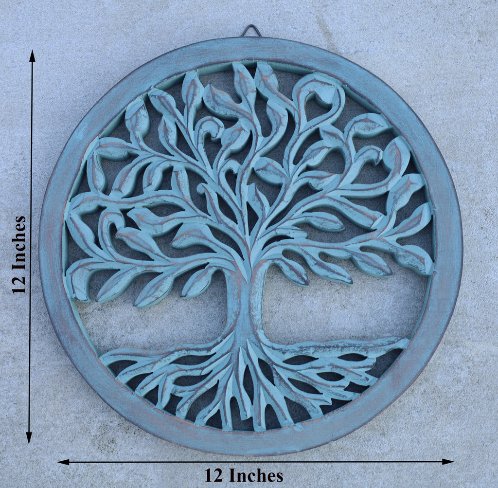 Handcrafted Wooden Tree of Life Wall Decor Hanging Art - DharmaObjects