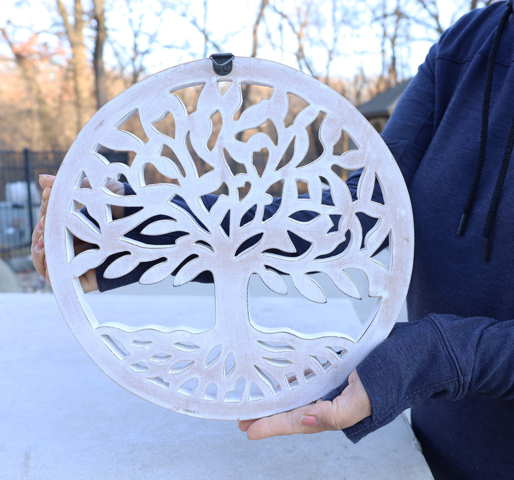 Handcrafted Wooden Tree of Life Wall Decor Hanging Art - DharmaObjects